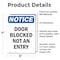 Signmission Door Blocked Not An Entry, 5 in W x Rectangle, Vinyl Decal OS-2PACK-NS-D-57-V-11472 - alternate 6
